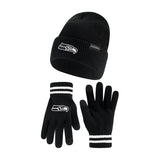 Ultra Game Adults NFL Official Super Soft Marled Winter Beanie Knit Hat With Warm Touch Screen Gloves