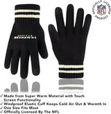 Ultra Game Adults NFL Official Super Soft Cable Knit Winter Beanie Knit Hat with Warm Touch Screen Gloves | Seattle Seahawks