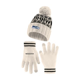 Ultra Game Adults NFL Official Super Soft Cable Knit Winter Beanie Knit Hat with Warm Touch Screen Gloves