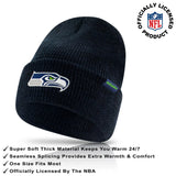 Ultra Game Adults NFL Official Super Soft Marl Knit Winter Beanie Knit Hat with Extra Warm Touch Screen Gloves