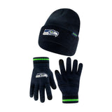 Ultra Game Adults NFL Official Super Soft Marl Knit Winter Beanie Knit Hat with Extra Warm Touch Screen Gloves