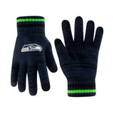 Ultra Game Adults NFL Official Super Soft Marl Knit Winter Beanie Knit Hat with Extra Warm Touch Screen Gloves