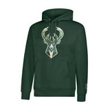Ultra Game Adults NBA Official Court Classic Hoodie Sweatshirt - Supremely Soft | Milwaukee Bucks