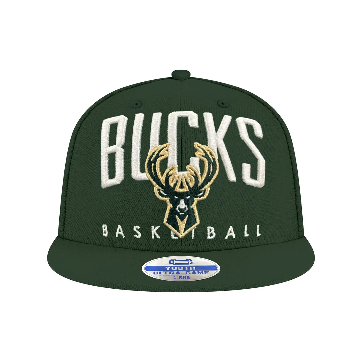 Ultra Game Youth NBA Official 8-20 Teamster Ultimate Baseball Cap Hat | Milwaukee Bucks