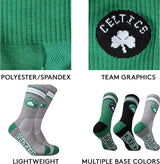 Ultra Game Boys NBA Official Athletic Cushioned Team Crew Socks - 3 Pack | Dallas Mavericks