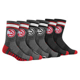 Ultra Game Boys NBA Official Athletic Cushioned Team Crew Socks - 3 Pack | Atlanta Hawks
