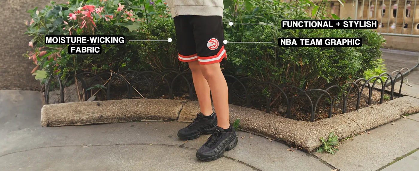 ultra game boys nba official black soft air mesh premium basketball shorts classic fit banner 2
