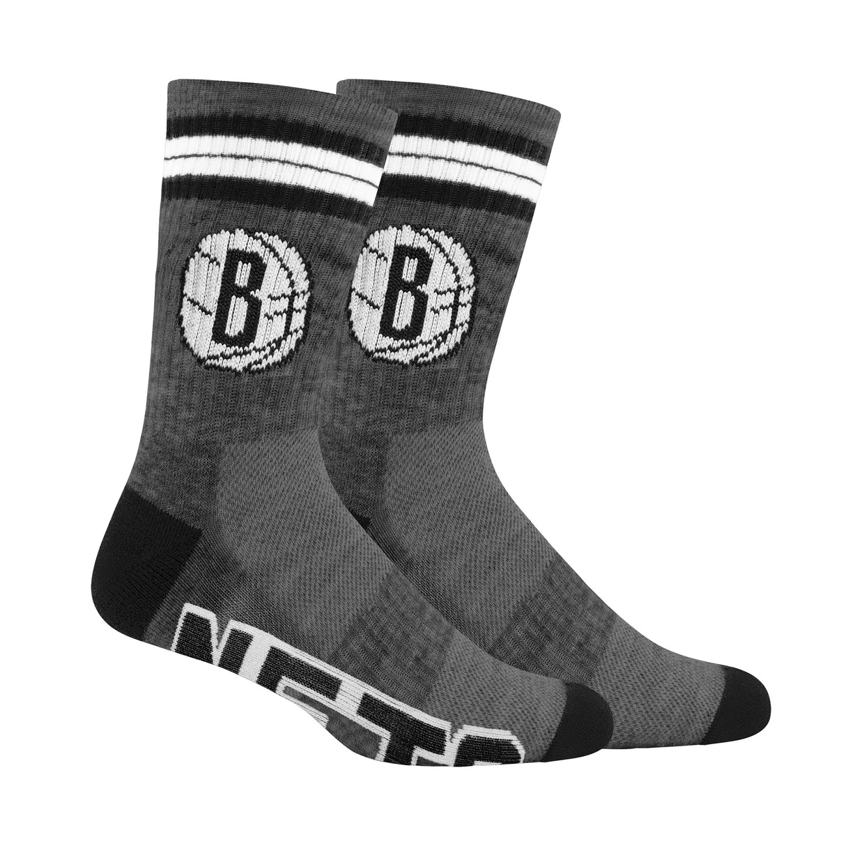 Ultra Game Boys NBA Official Athletic Cushioned Team Crew Socks - 3 Pack | Brooklyn Nets