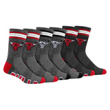Ultra Game Boys NBA Official Athletic Cushioned Team Crew Socks - 3 Pack | Chicago Bulls