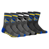 Ultra Game Boys NBA Official Athletic Cushioned Team Crew Socks - 3 Pack | Golden State Warriors