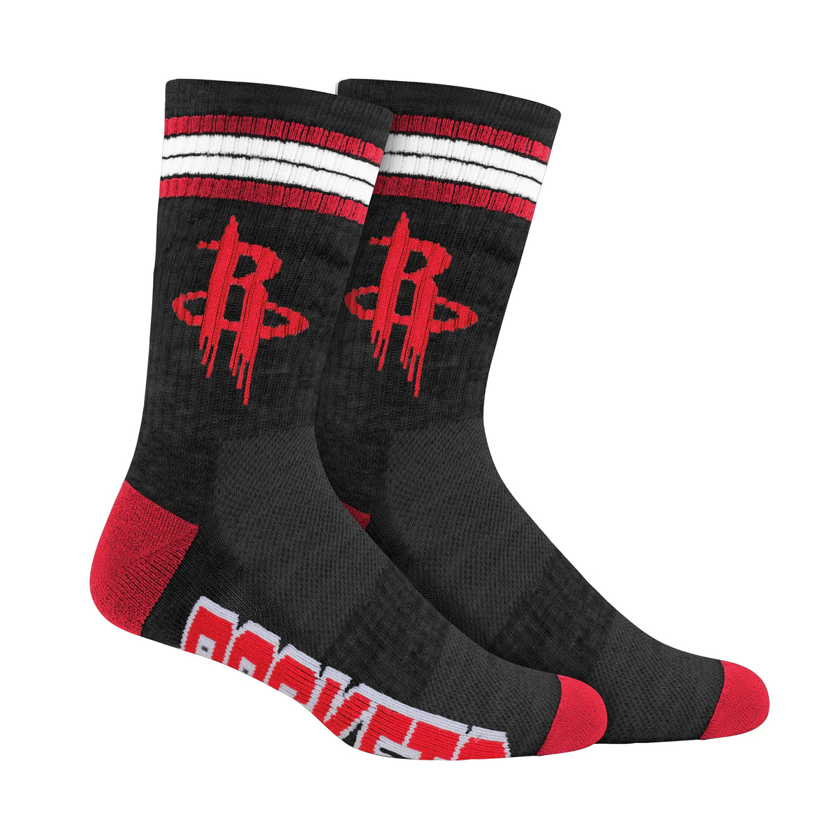 Ultra Game Boys NBA Official Athletic Cushioned Team Crew Socks - 3 Pack | Houston Rockets