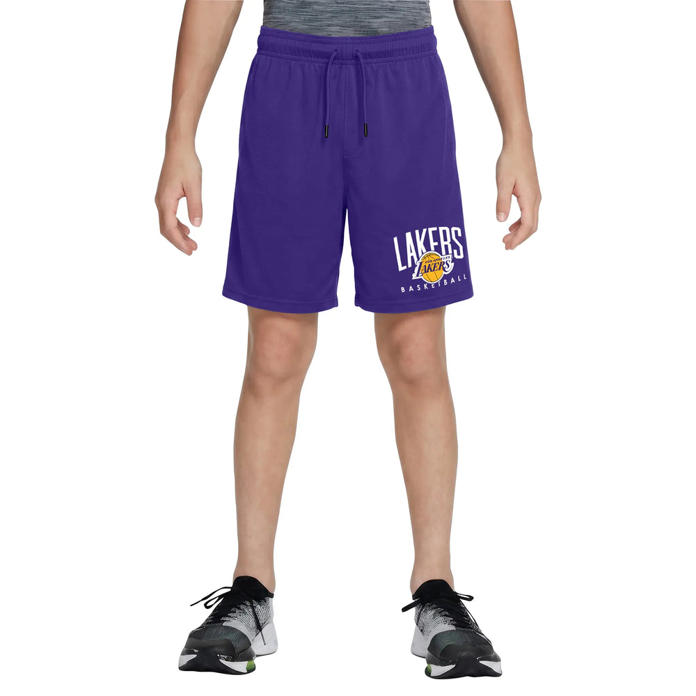 Ultra Game Boys NBA Official Soft Air Mesh Teamster Basketball Shorts - Classic Fit | Los Angeles Lakers
