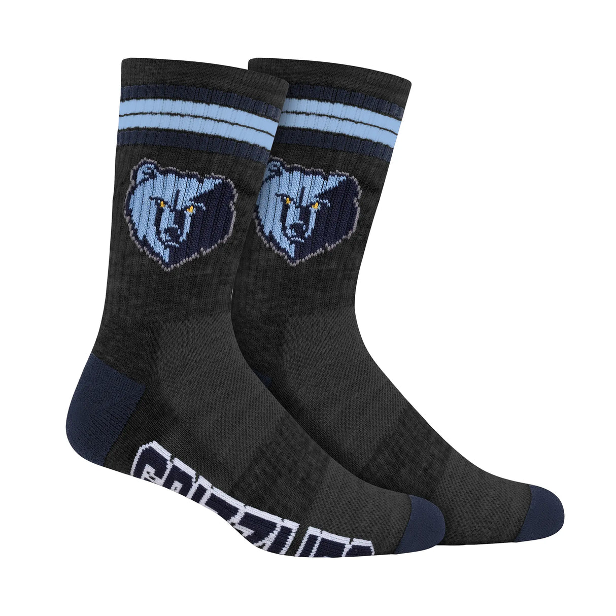 Ultra Game Boys NBA Official Athletic Cushioned Team Crew Socks - 3 Pack | Memphis Grizzlies