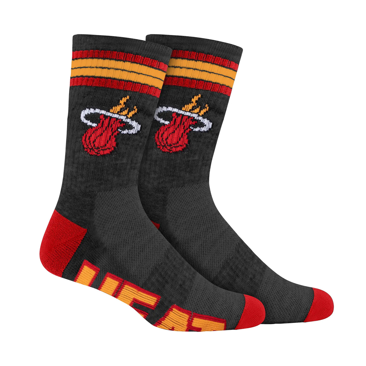 Ultra Game Boys NBA Official Athletic Cushioned Team Crew Socks - 3 Pack | Miami Heat