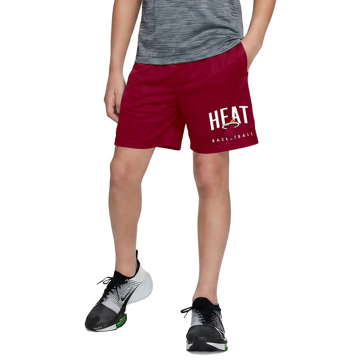 Ultra Game Boys NBA Official Soft Air Mesh Teamster Basketball Shorts - Classic Fit | Miami Heat