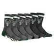 Ultra Game Boys NBA Official Athletic Cushioned Team Crew Socks - 3 Pack | Milwaukee Bucks
