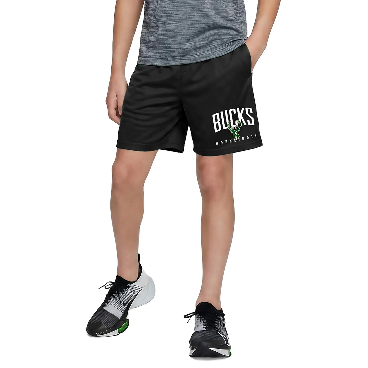Ultra Game Boys NBA Official Soft Air Mesh Teamster Basketball Shorts - Classic Fit | Milwaukee Bucks