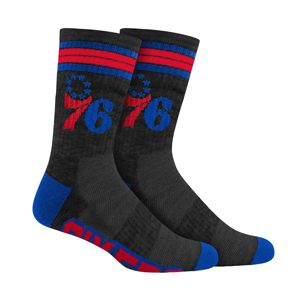Ultra Game Boys NBA Official Athletic Cushioned Team Crew Socks - 3 Pack | Philadelphia 76ers