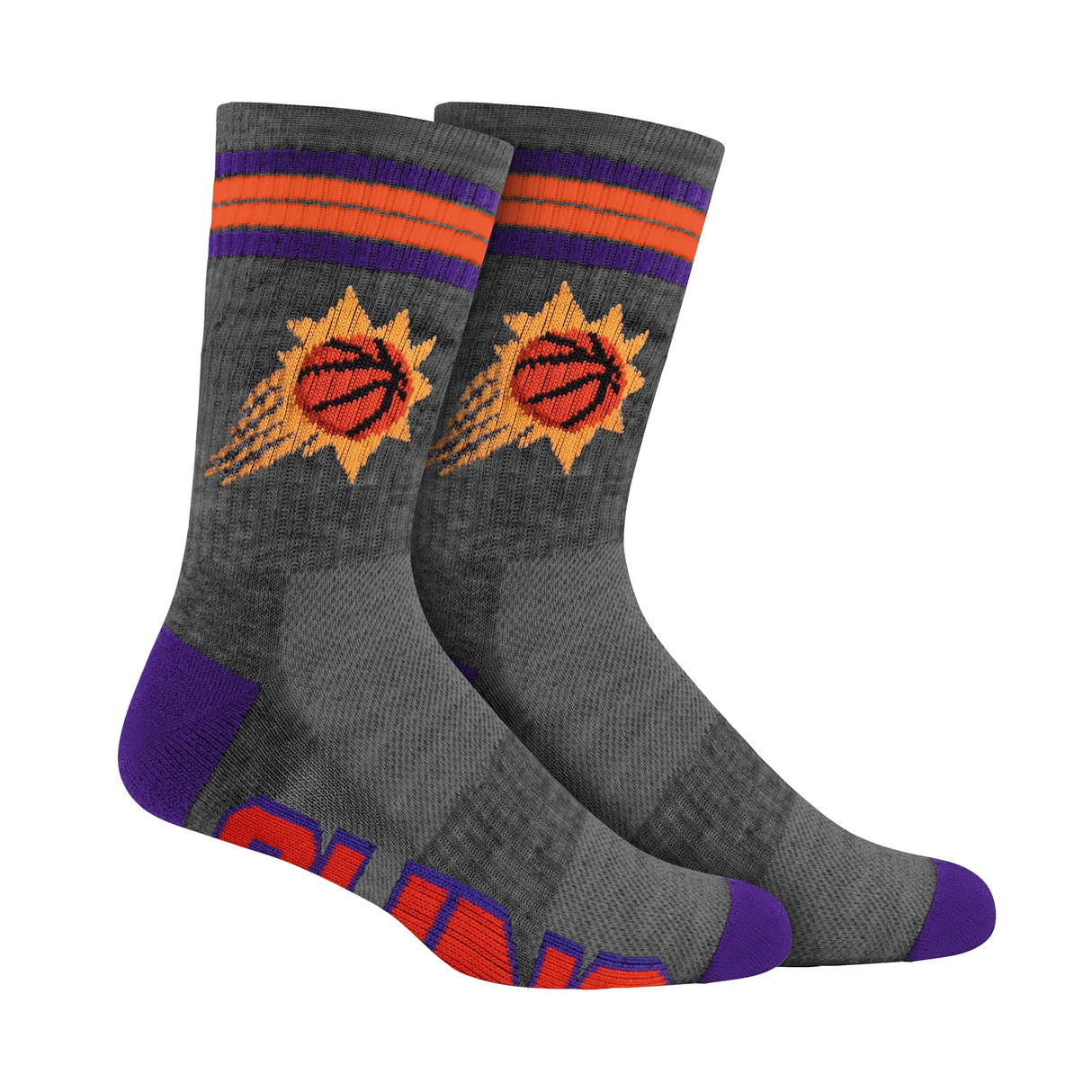 Ultra Game Boys NBA Official Athletic Cushioned Team Crew Socks - 3 Pack | Phoenix Suns