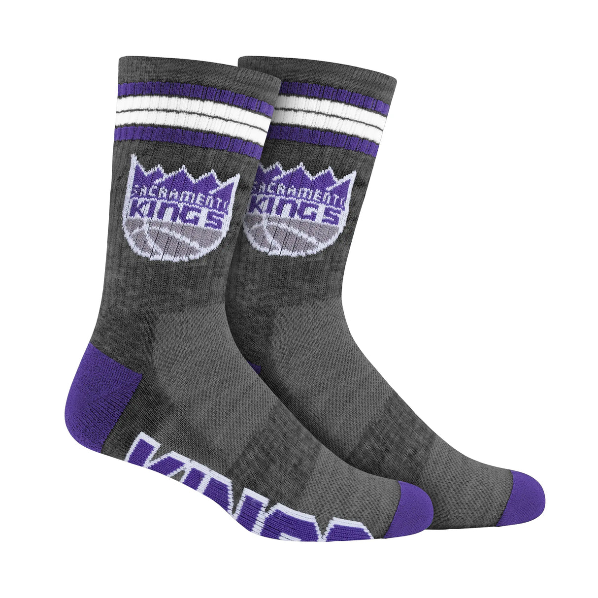 Ultra Game Boys NBA Official Athletic Cushioned Team Crew Socks - 3 Pack | Sacramento Kings