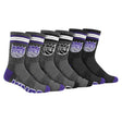 Ultra Game Boys NBA Official Athletic Cushioned Team Crew Socks - 3 Pack | Sacramento Kings