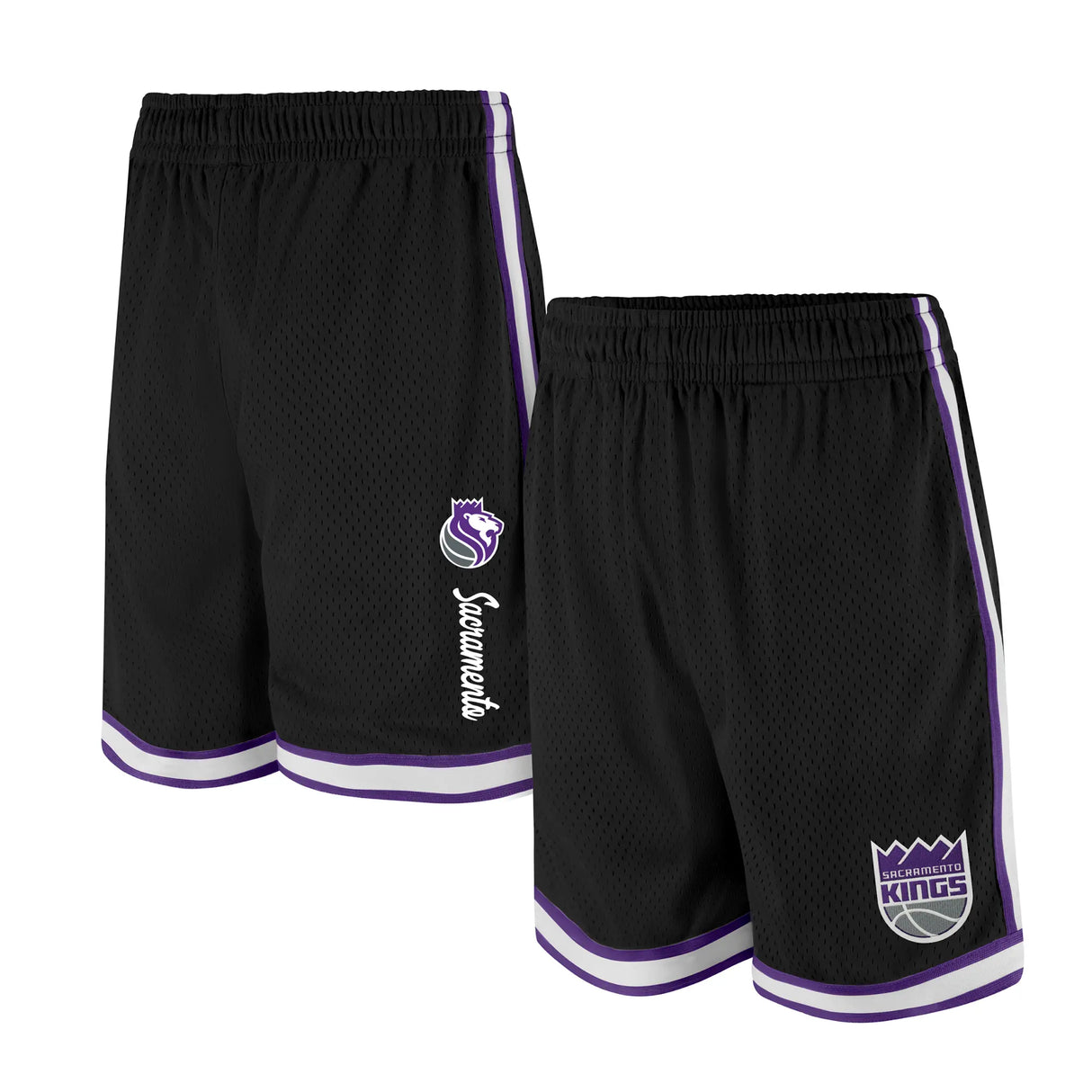 Ultra Game Boys NBA Official Soft Air Mesh Slam Basketball Shorts - Classic Fit | Sacramento Kings