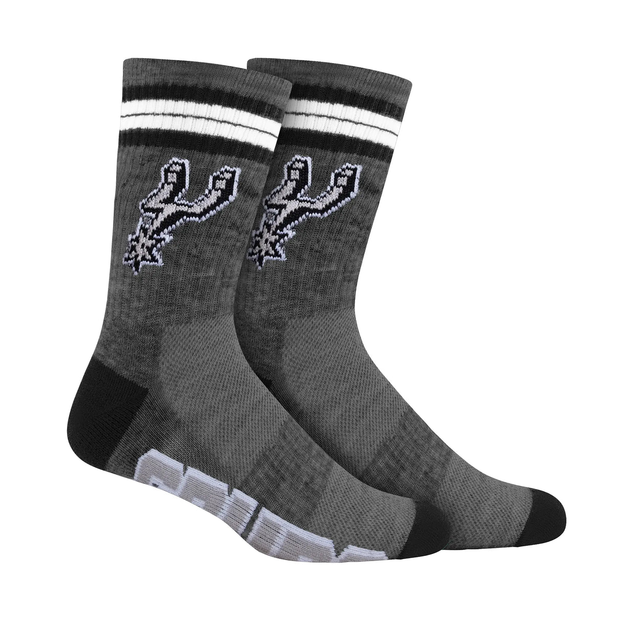 Ultra Game Boys NBA Official Athletic Cushioned Team Crew Socks - 3 Pack | San Antonio Spurs