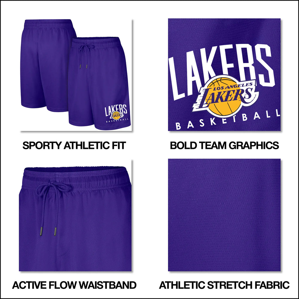 Ultra Game Boys NBA Official Soft Air Mesh Teamster Basketball Shorts - Classic Fit | Detroit Pistons
