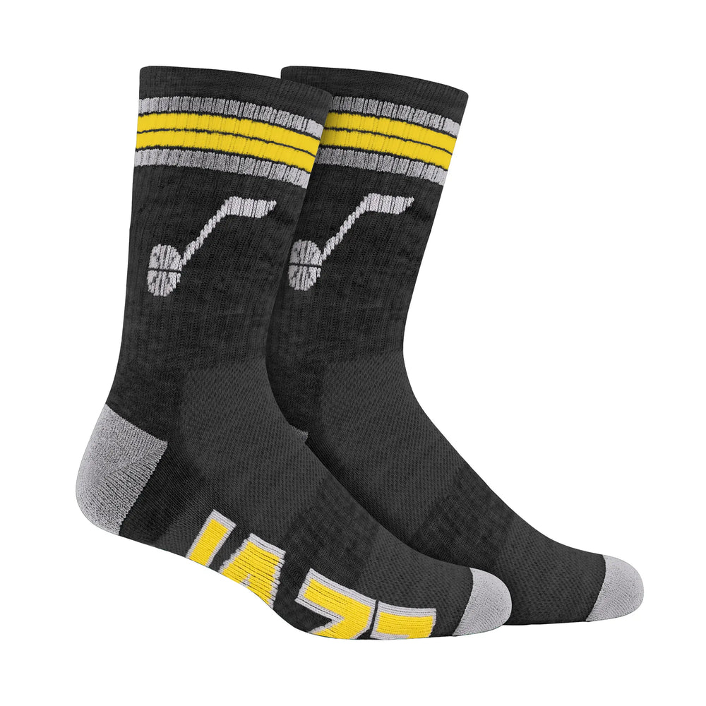 Ultra Game Boys NBA Official Athletic Cushioned Team Crew Socks - 3 Pack | Utah Jazz