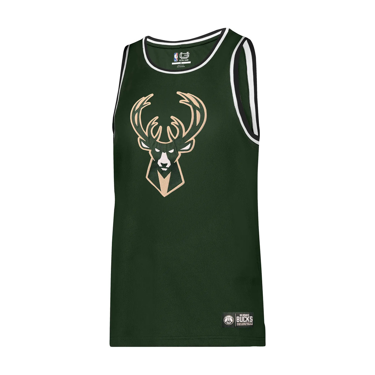 Ultra Game Men's NBA Official Super Soft Jersey Tank Top Muscle T-Shirt | Milwaukee Bucks