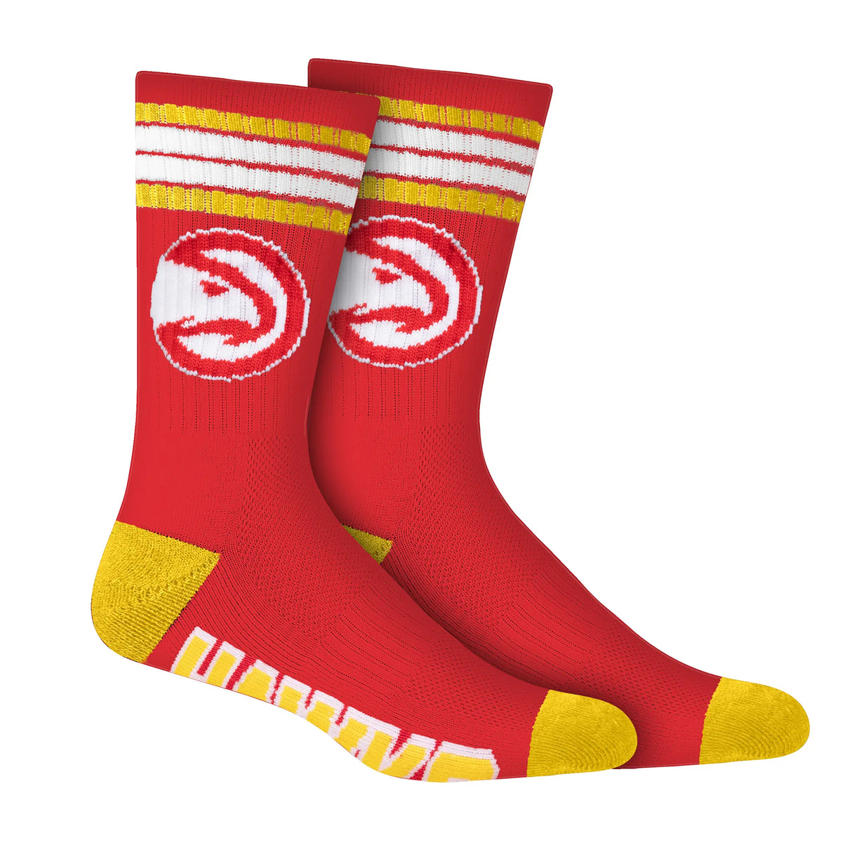 Ultra Game Men's NBA Official Athletic Cushioned Secure Fit Team Crew Socks - 3 Pack | Atlanta Hawks