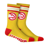 Ultra Game Men's NBA Official Athletic Cushioned Secure Fit Team Crew Socks - 3 Pack | Atlanta Hawks