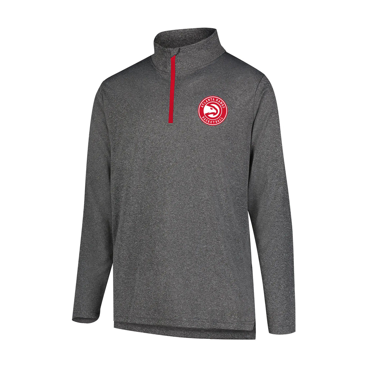 Ultra Game Men's NBA Official Super Soft Quarter Zip Long Sleeve T-Shirt | Atlanta Hawks
