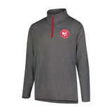 Ultra Game Men's NBA Official Super Soft Quarter Zip Long Sleeve T-Shirt | Atlanta Hawks