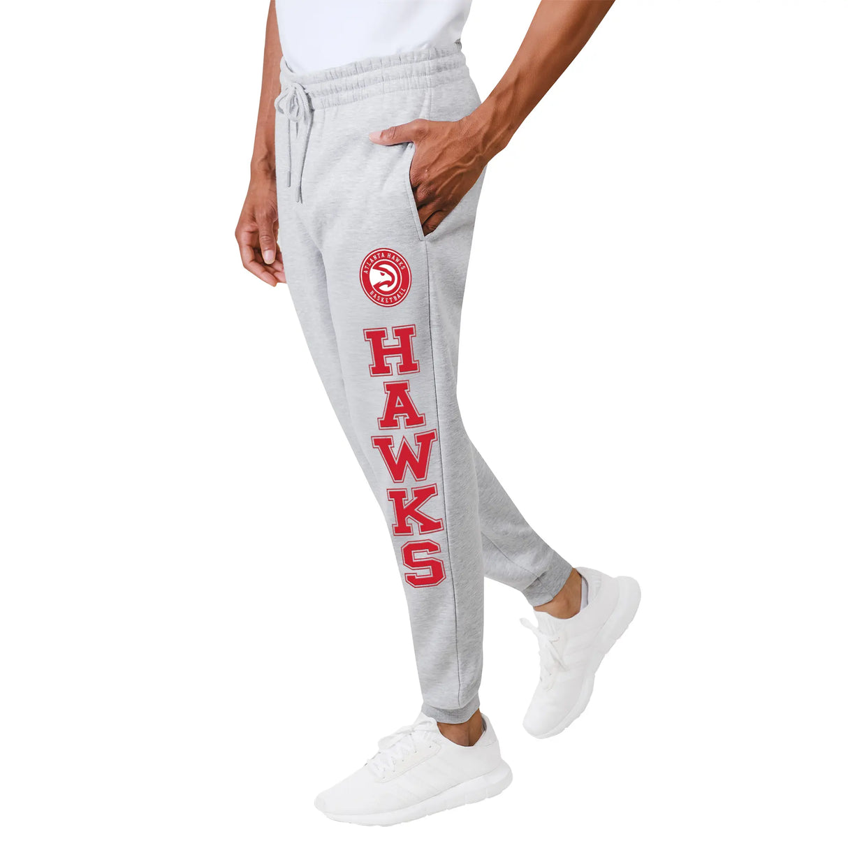 Ultra Game Men's NBA Official Super Soft Team Jogger Sweatpants | Atlanta Hawks