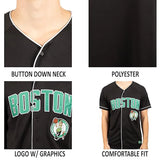 Ultra Game Men’s NBA Official Super Soft Button Down Jersey Baseball Shirt | Chicago Bulls