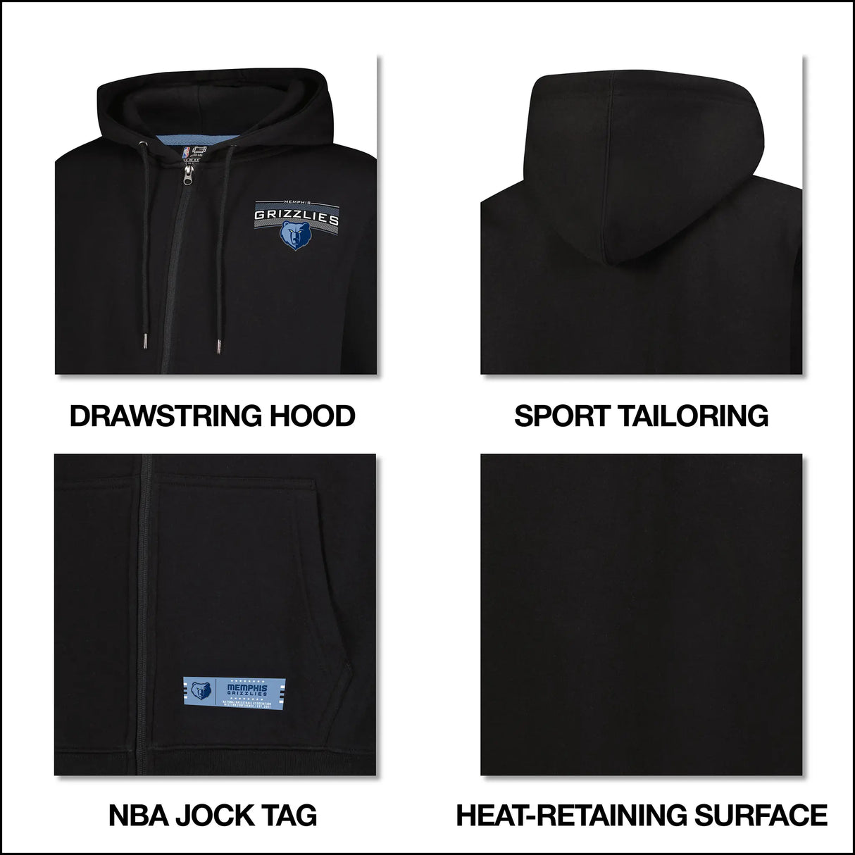 Ultra Game Men's NBA Official Super Soft Driver Full Zip Hoodie Jacket Sweatshirt | Sacramento Kings