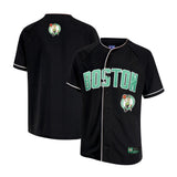 Ultra Game Men’s NBA Official Super Soft Button Down Jersey Baseball Shirt | Boston Celtics