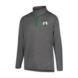Ultra Game Men's NBA Official Super Soft Quarter Zip Long Sleeve T-Shirt | Boston Celtics