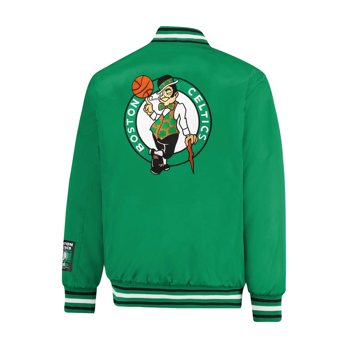 Ultra Game Mens NBA Official Smashing Records Satin Jacket | Boston Celtics