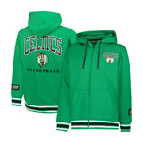 Ultra Game Men's NBA Official MVP Premium Quality Full Zip Hoodie Jacket | Boston Celtics