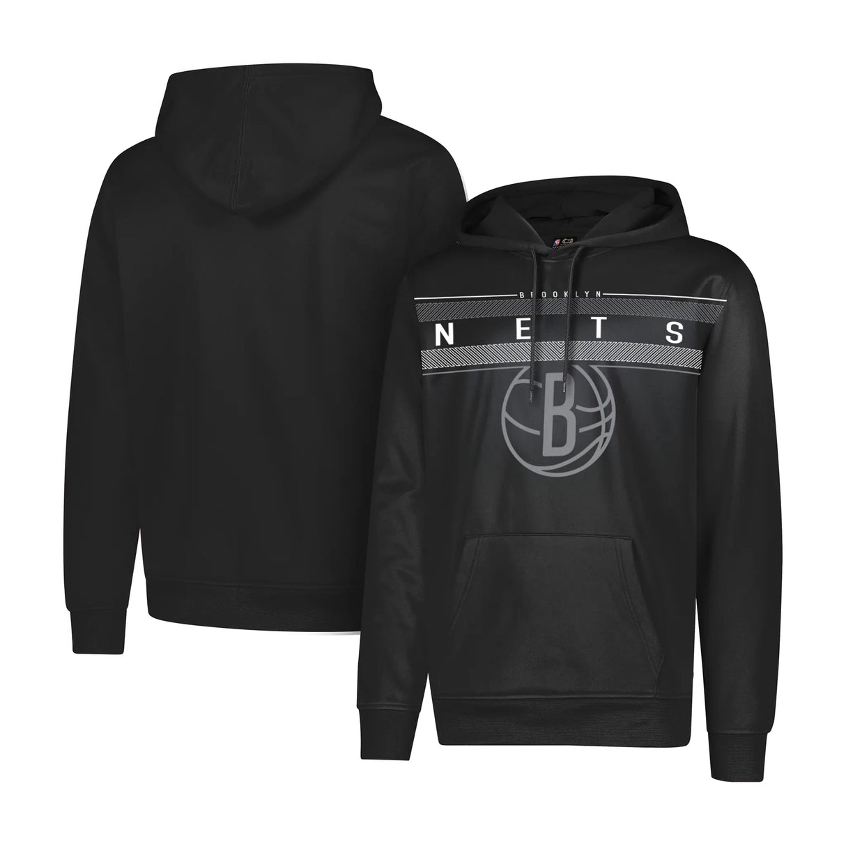 Ultra Game Men's NBA Official Super Soft Midtown Hoodie Sweatshirt | Brooklyn Nets
