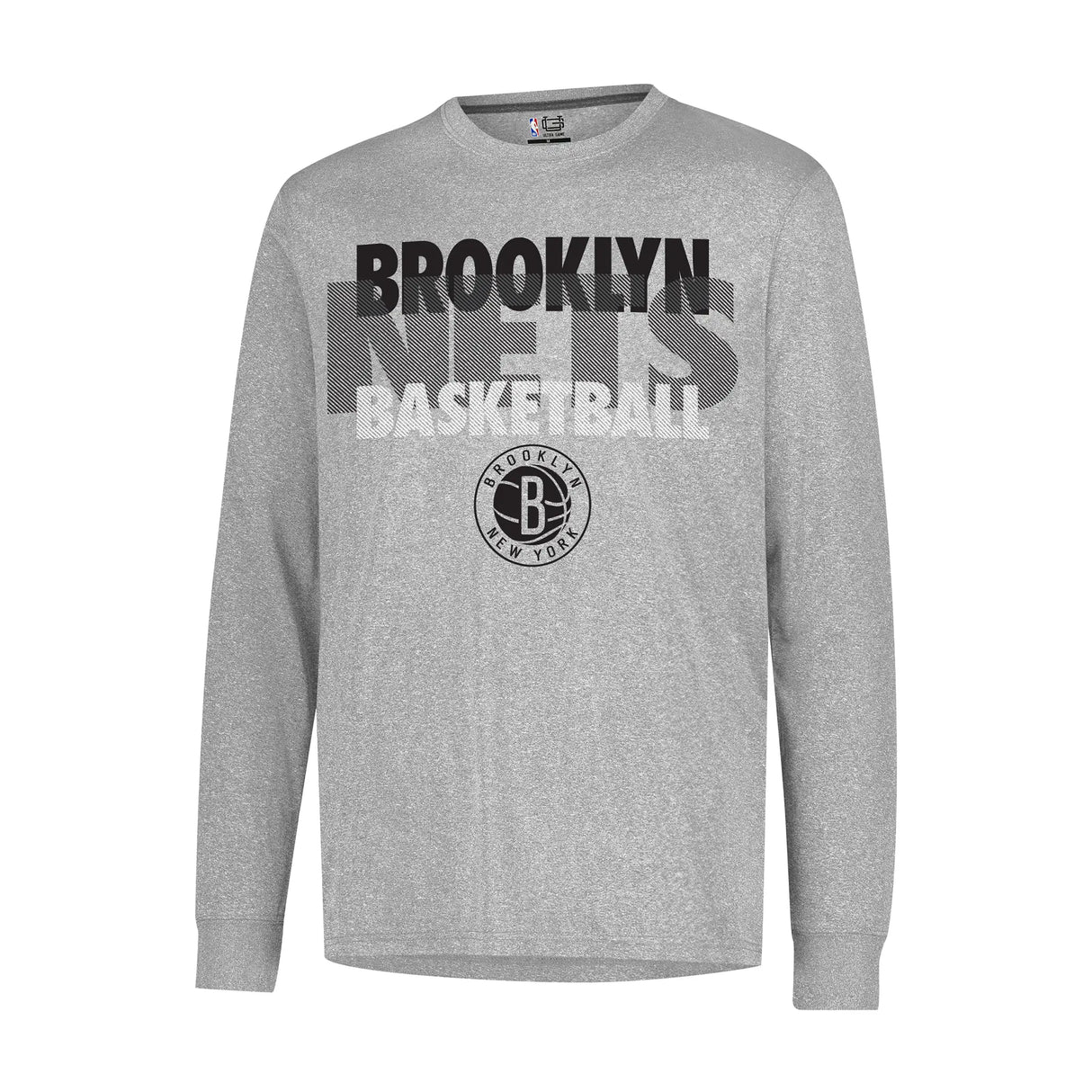 Ultra Game Men’s NBA Official Super Soft Supreme Long Sleeve T-Shirt | Brooklyn Nets