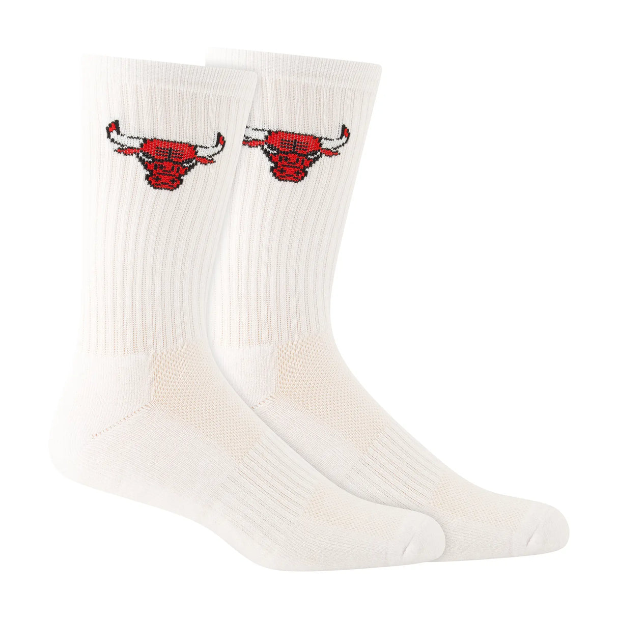 Ultra Game Men's NBA Official Athletic Cushioned Core Logo Team Crew Socks - 3 Pack | Chicago Bulls