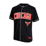 Ultra Game Men’s NBA Official Super Soft Button Down Jersey Baseball Shirt | Chicago Bulls