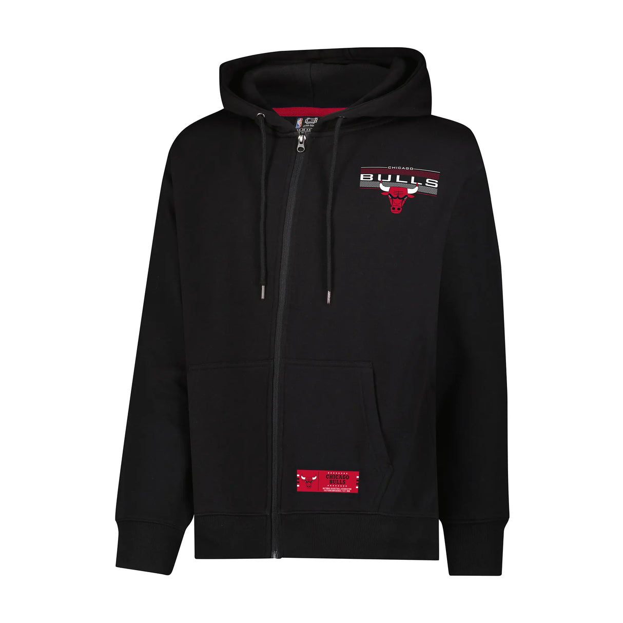Ultra Game Men's NBA Official Super Soft Driver Full Zip Hoodie Jacket Sweatshirt | Chicago Bulls
