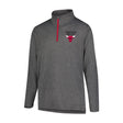 Ultra Game Men's NBA Official Super Soft Quarter Zip Long Sleeve T-Shirt | Chicago Bulls