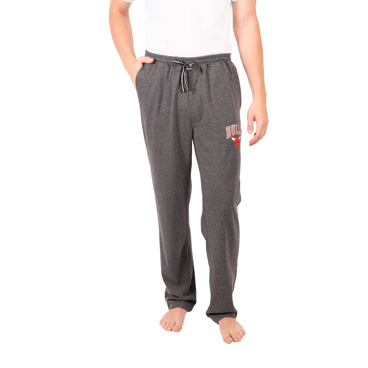 Ultra Game Men's NBA Official Sleepwear Super Soft Pajama Loungewear Pants | Chicago Bulls