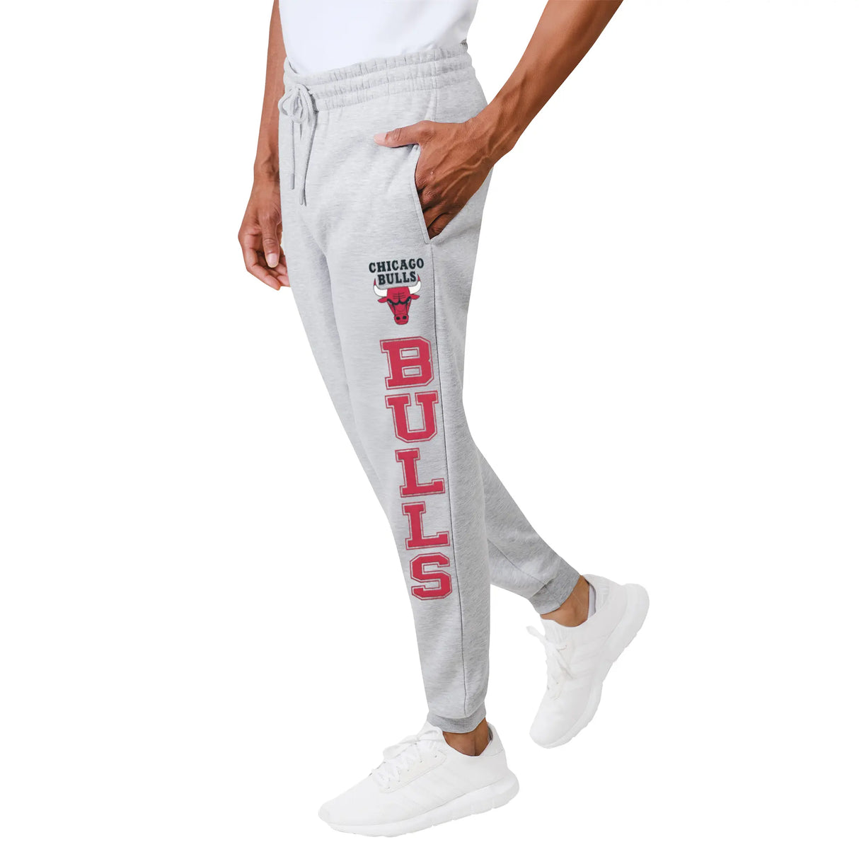 Ultra Game Men's NBA Official Super Soft Team Jogger Sweatpants | Chicago Bulls