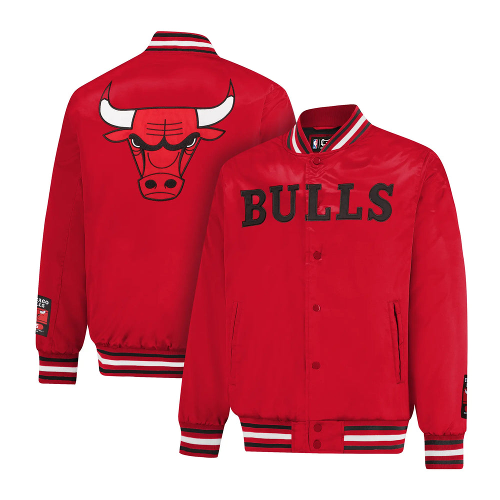 Ultra Game Mens NBA Official Smashing Records Satin Jacket | Chicago Bulls